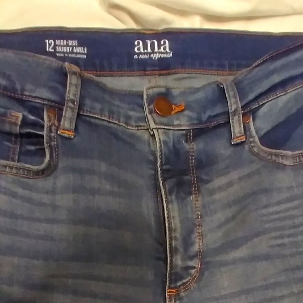 a.n.a. high rise skinny ankle jeans